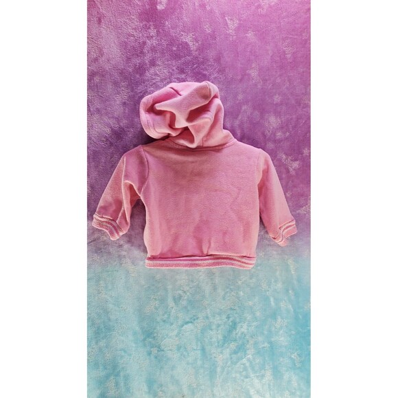 1000% Cute 3-6 Months Toddler Preppy Pastel Pink Vintage Varsity Hoodie Jacket - Picture 2 of 11